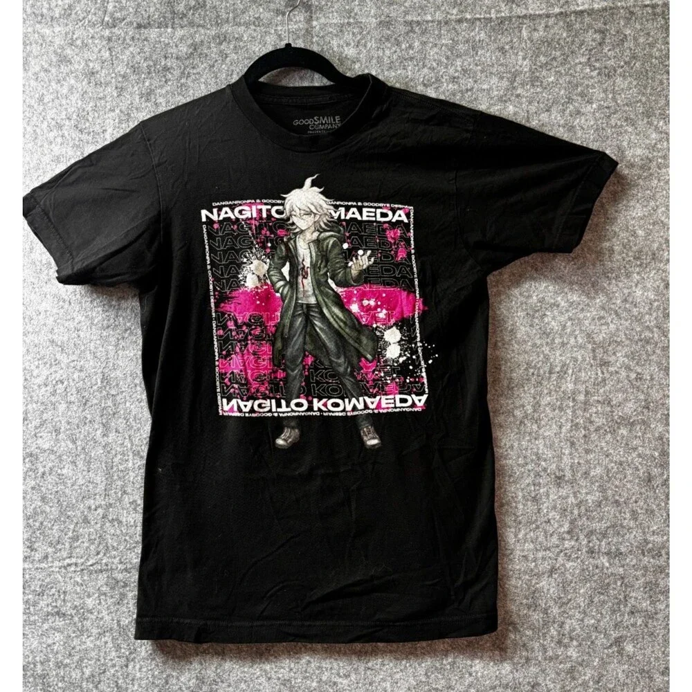 Danganronpa Nagito Komaeda Graphic T Shirt Black Anime Manga GoodSmile Men’s L